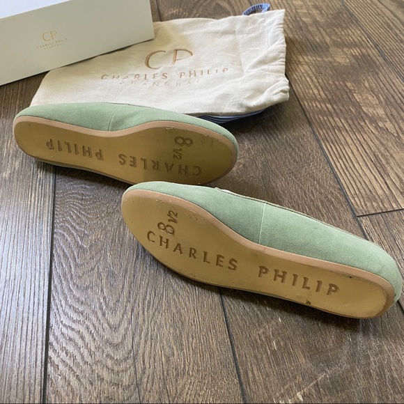Anthropologie Charles Philip Shanghai Loafer Sage - Picture 3 of 5